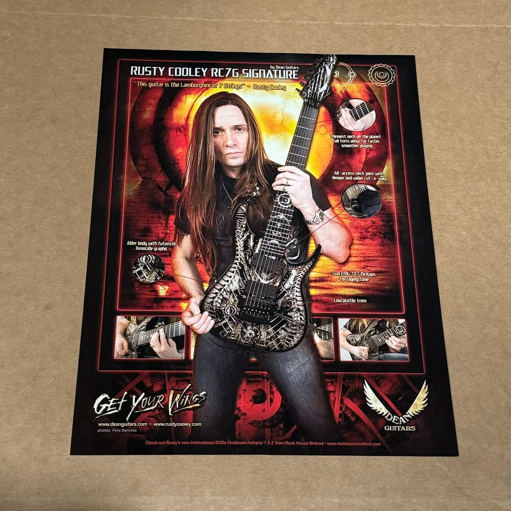 Rusty Cooley - Dean Guitars - 2008 Print Advertisement
